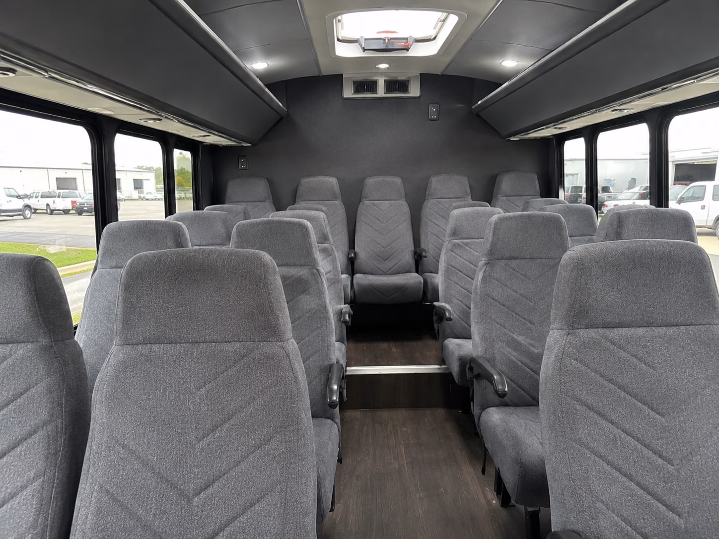 bowling green 18 passenger minibus inside