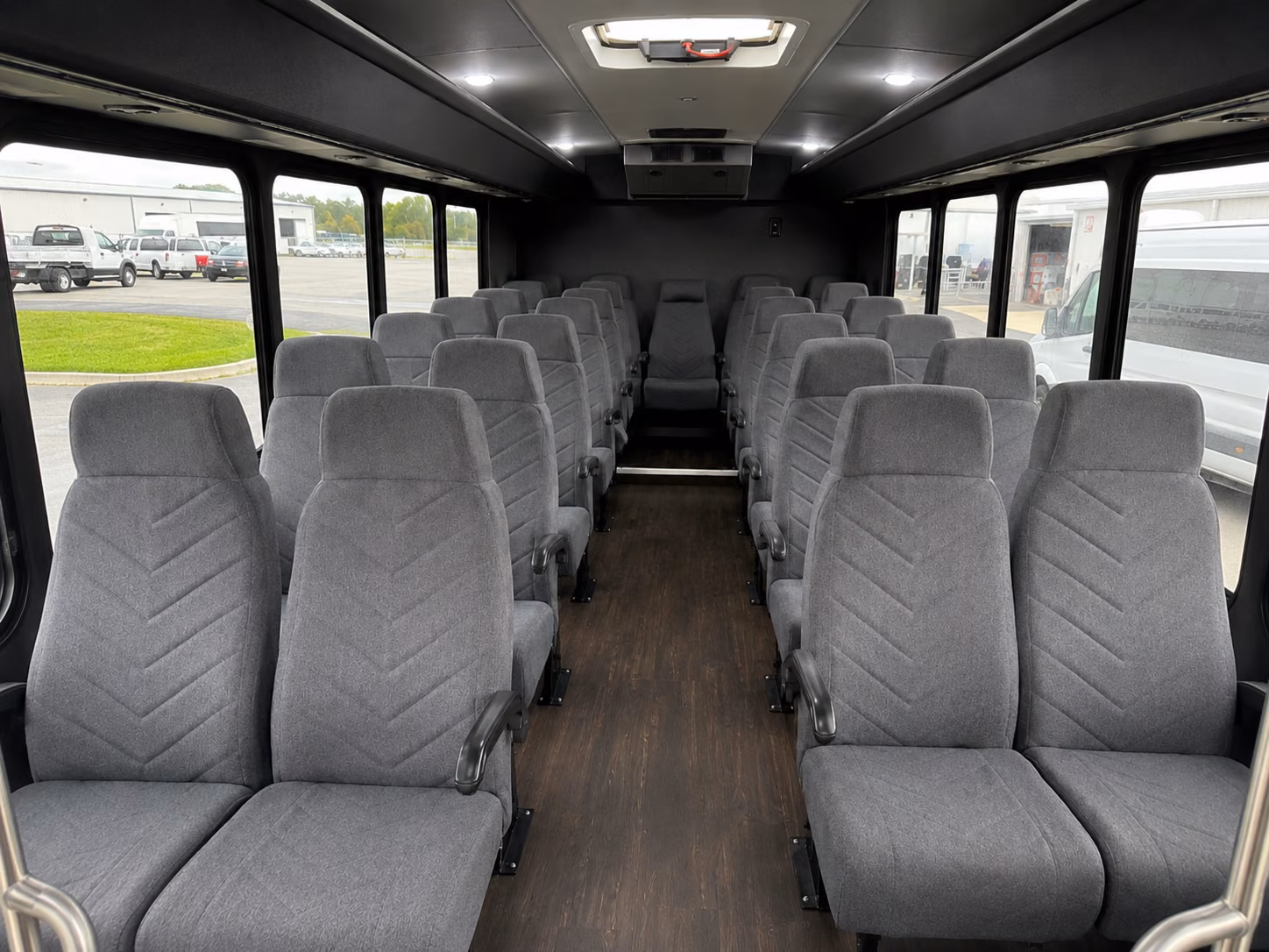bowling green 20 passenger minibus inside