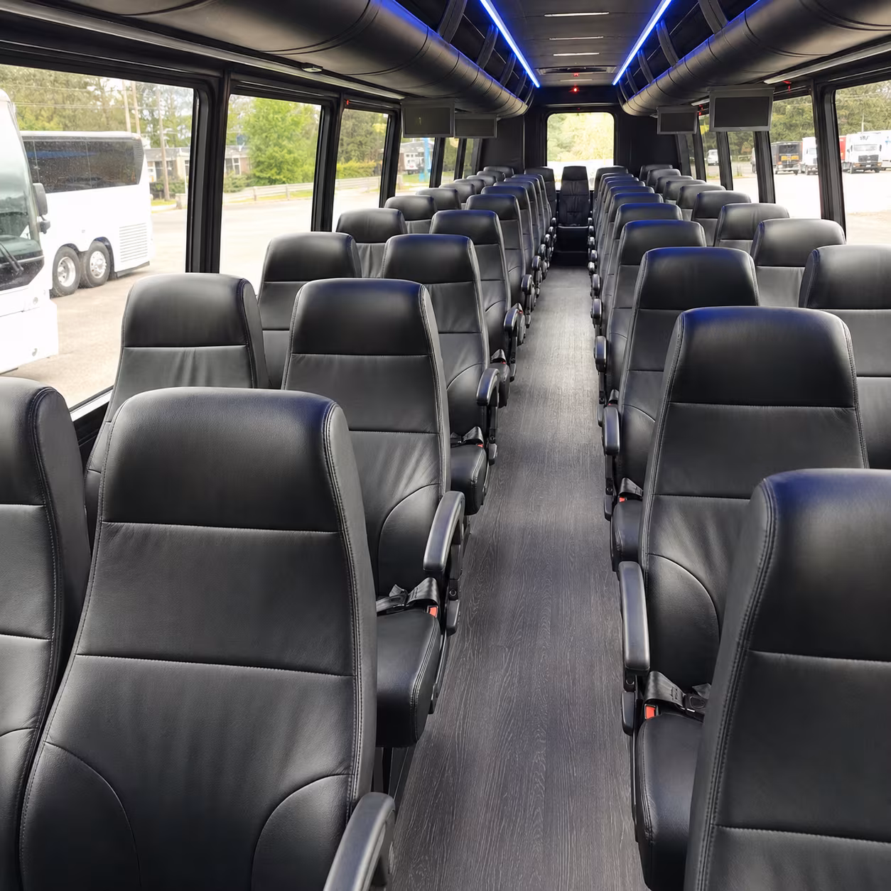bowling green 28 passenger minibus inside