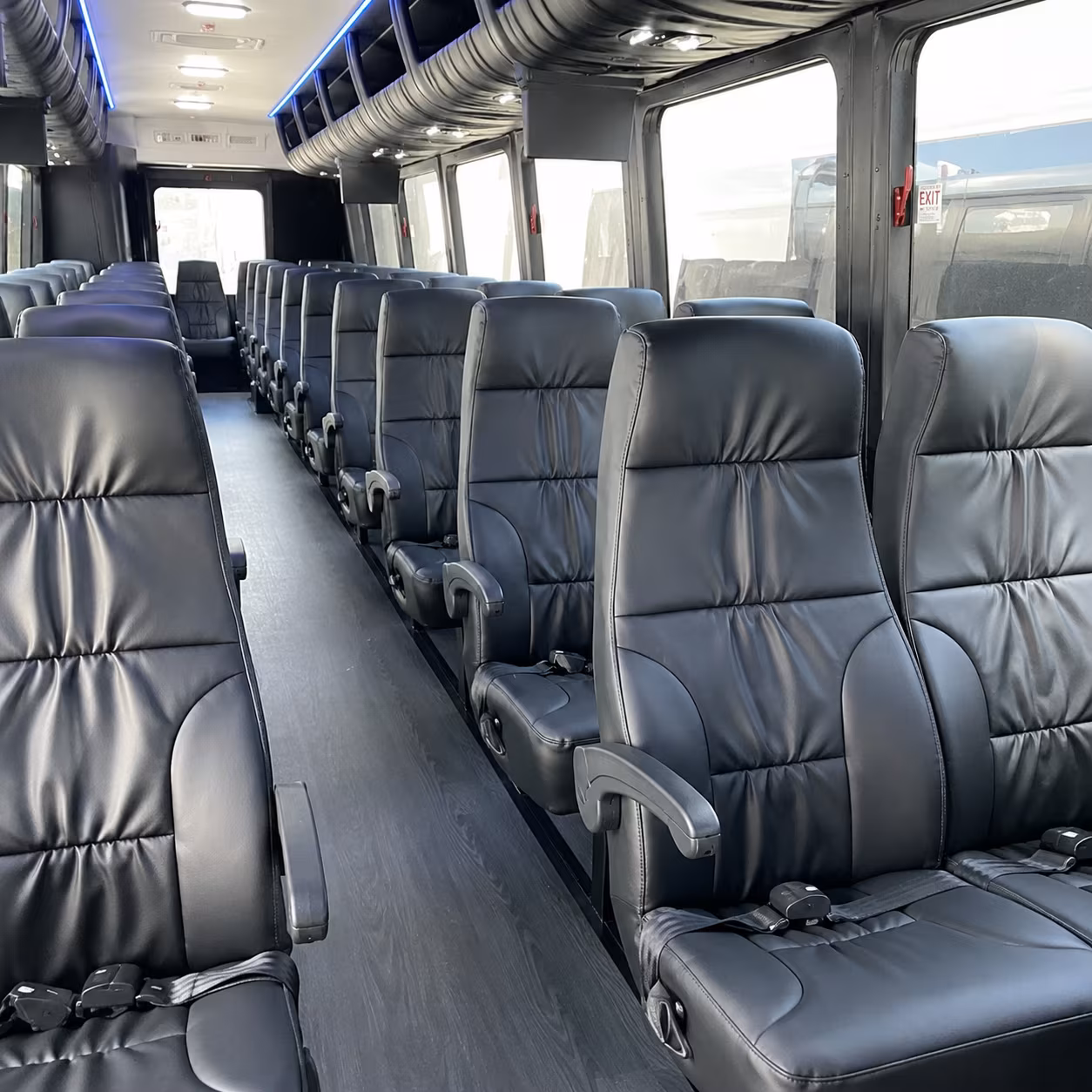 bowling green 28 passenger minibus interior