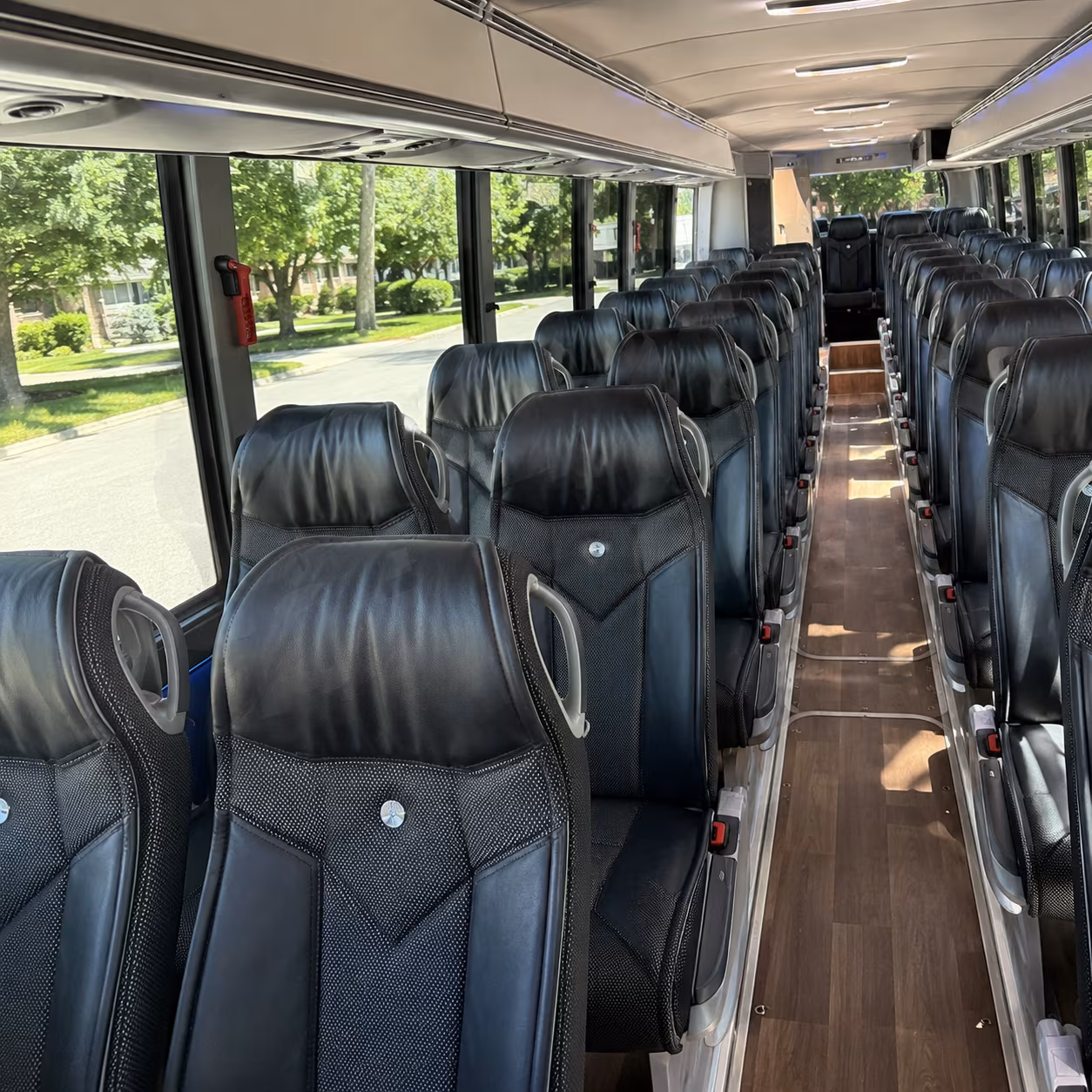 bowling green 40 passenger charter bus inside