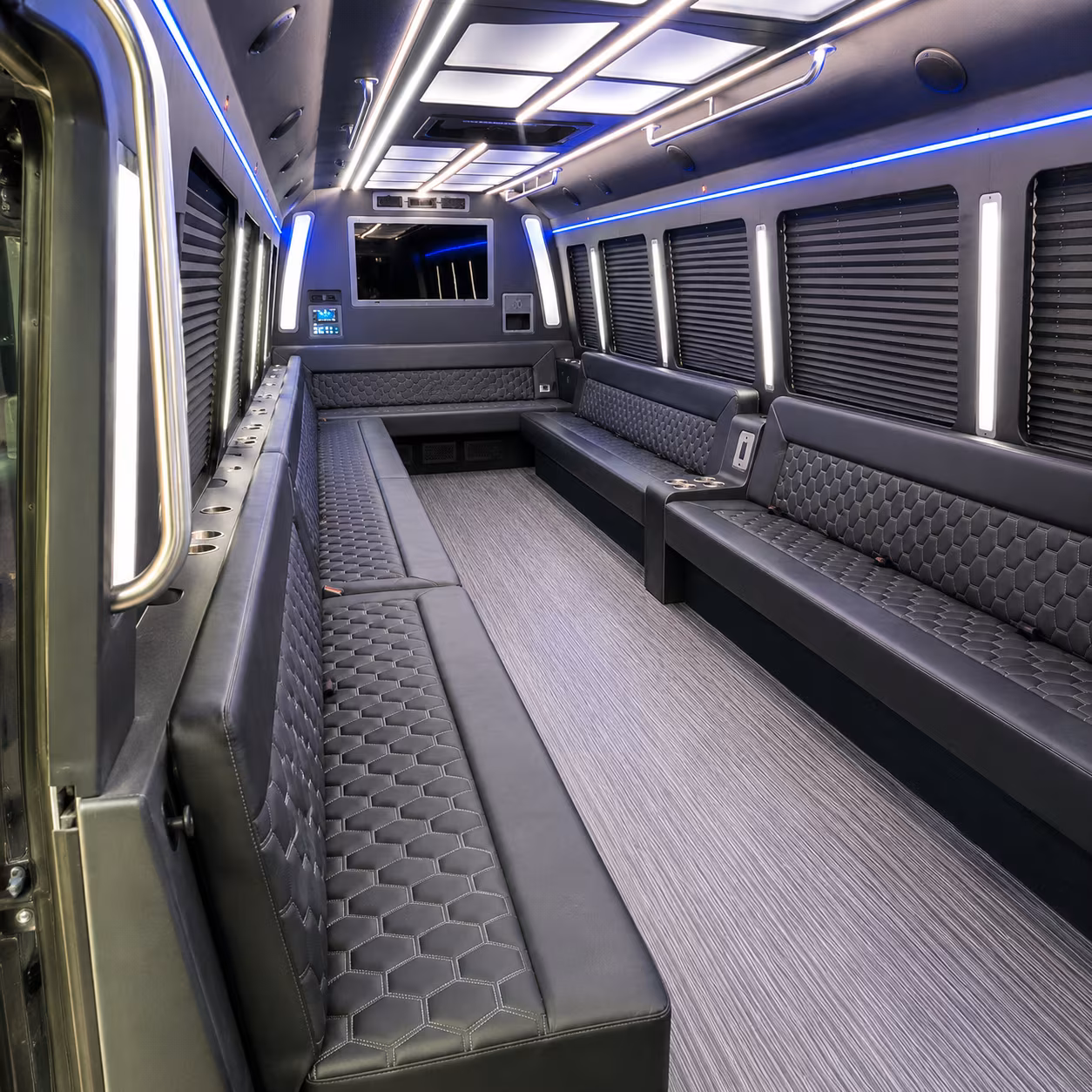 bowling green 40 passenger party bus interior