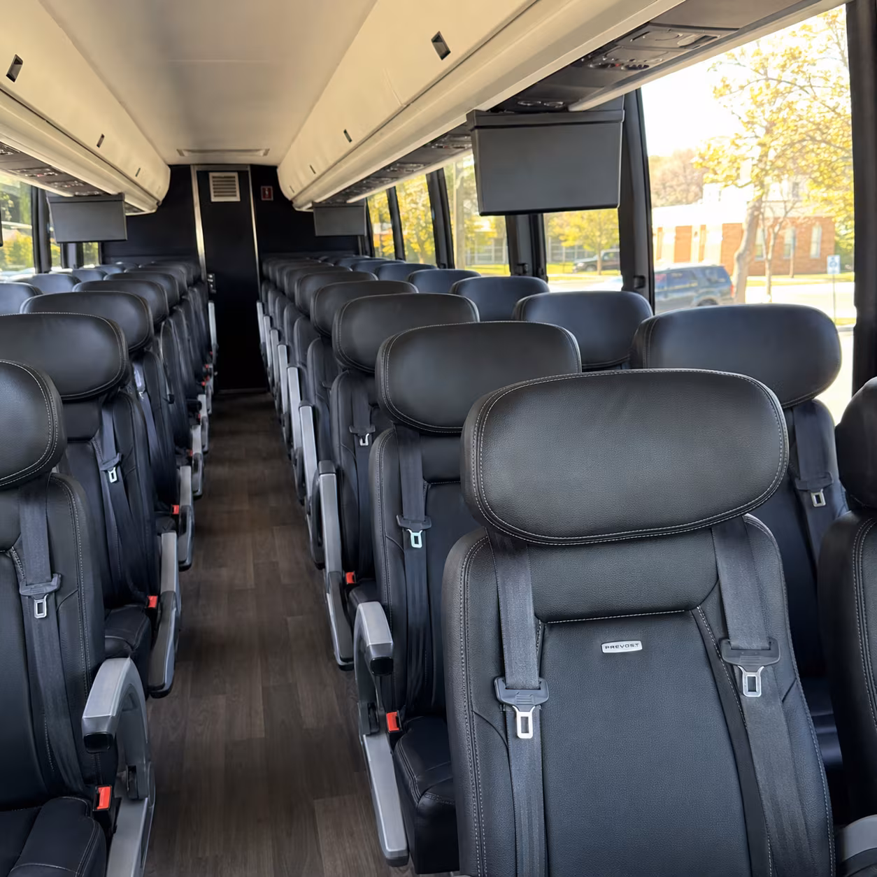 bowling green 45 passenger charter bus inside