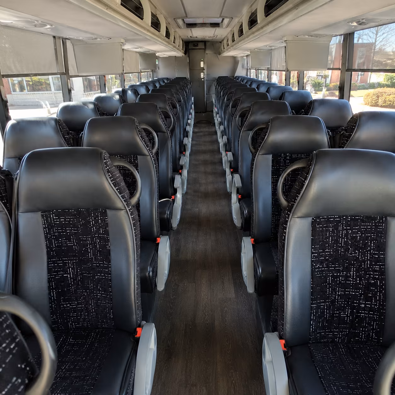 bowling green 54 passenger charter bus inside