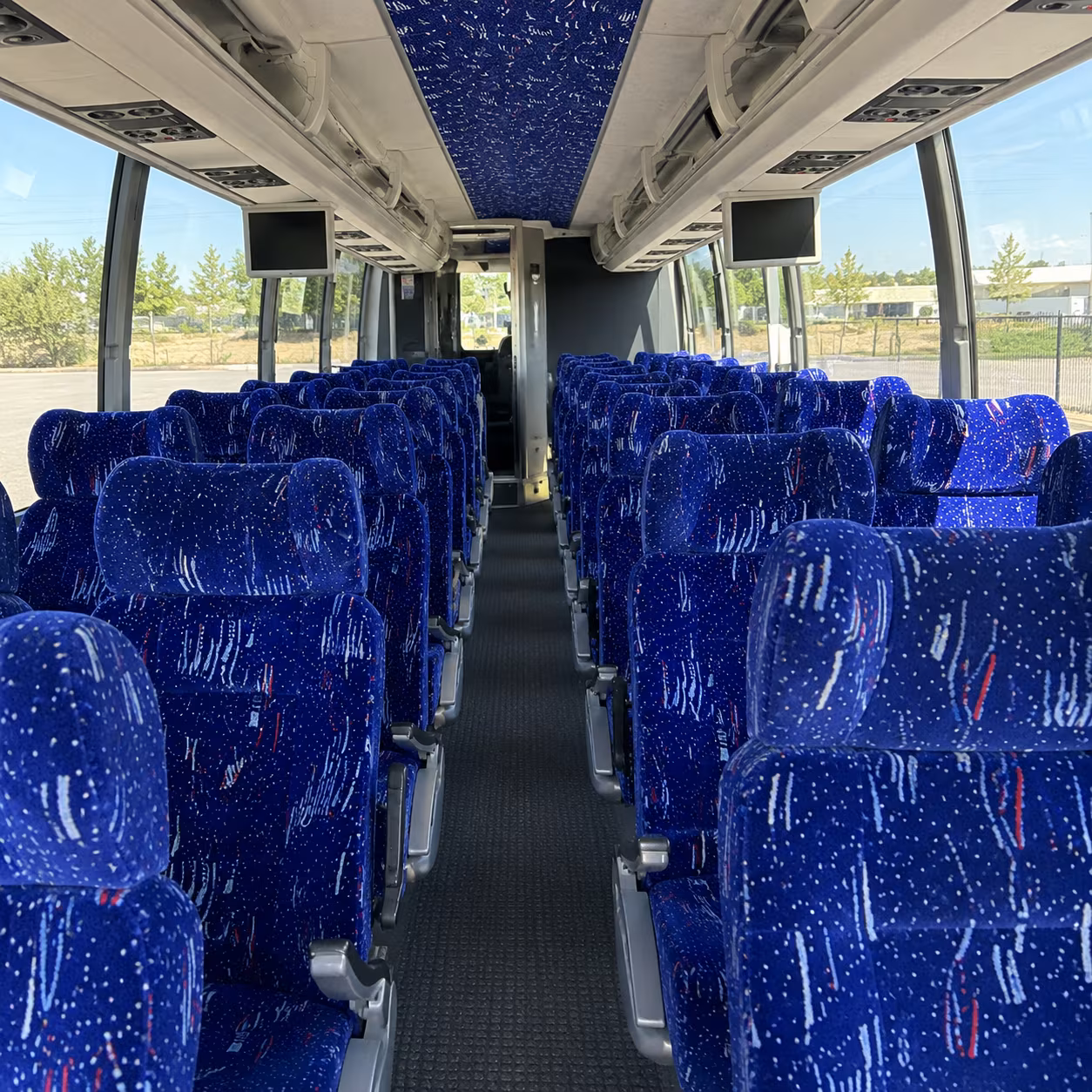 bowling green 54 passenger charter bus interior