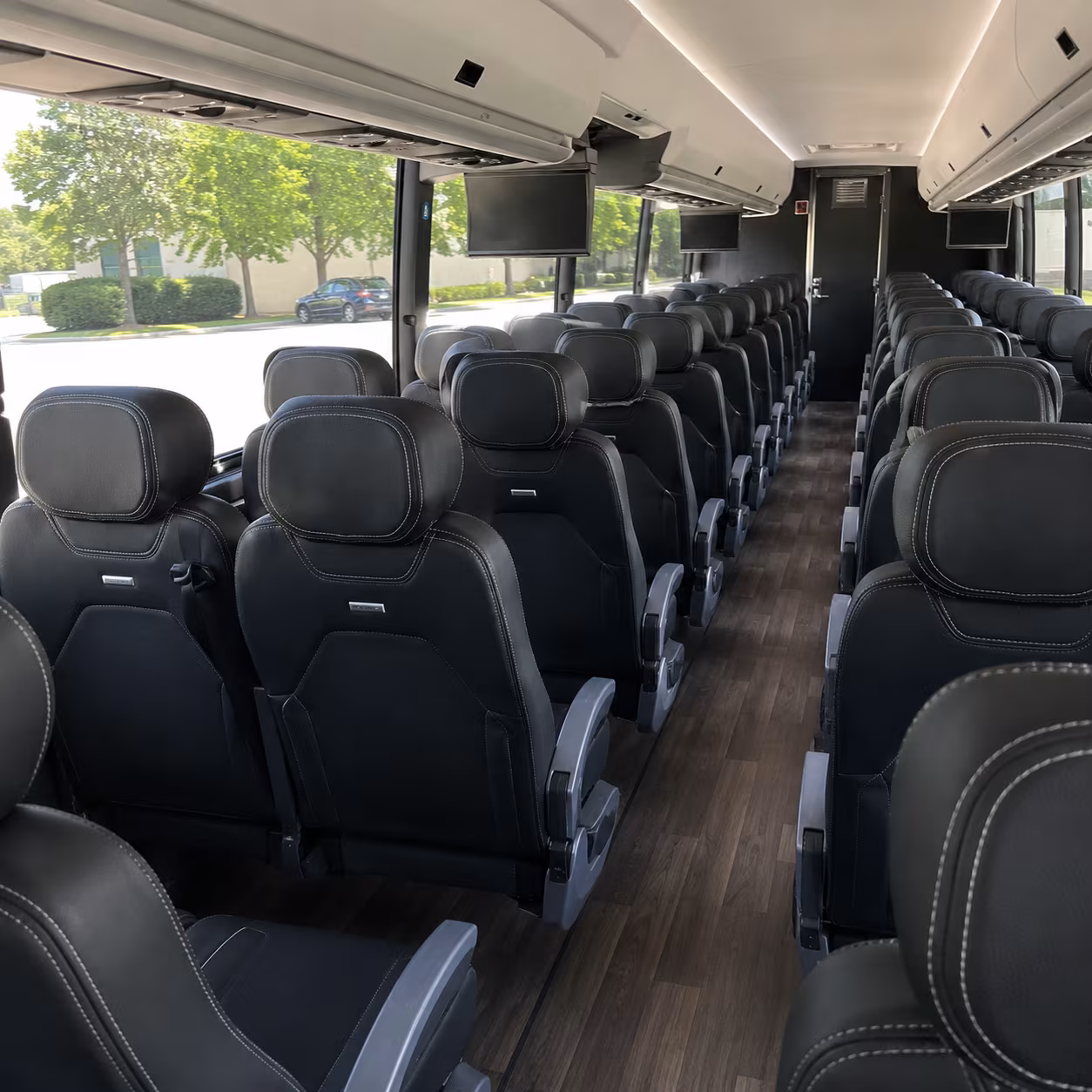 bowling green 56 passenger charter bus interior